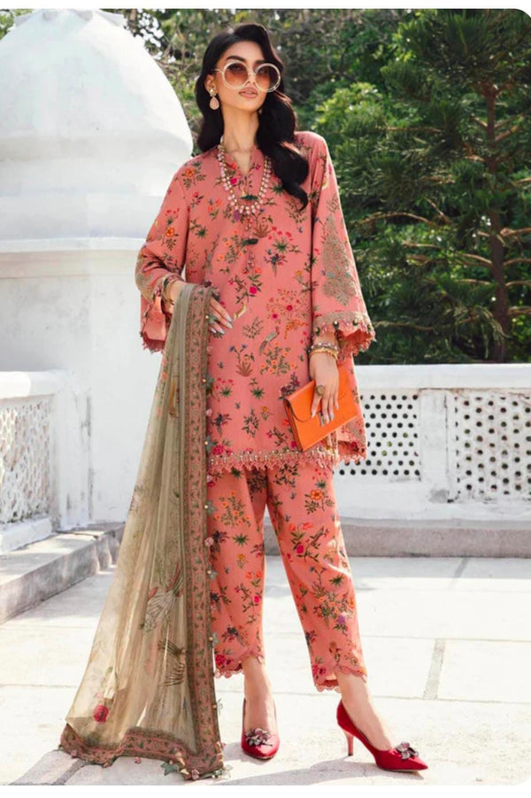 3pc unstitched embroidered linan suit   Shirt