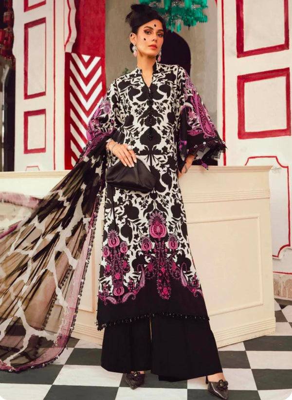 3pc unstitched embroidered cambric suit  Shirt